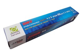 Piłeczki do Tenisa Stołowego Ping Ponga DOUBLE HAPPINESS 2star 6szt 40mm