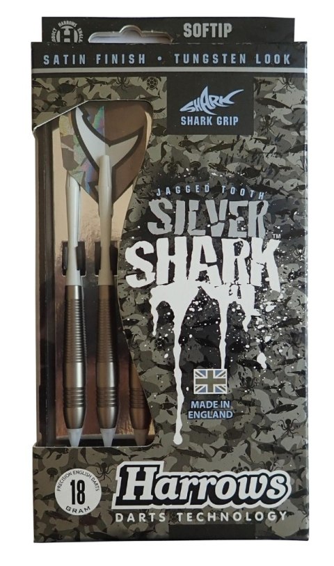 Rzutki Lotki Soft do Darta Elektronicznego HARROWS SOFT SILVER SHARK 18g