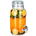 Słój z Kranikiem Dystrybutor do Napojów Wody Lemoniady Szklany 4L Vilde