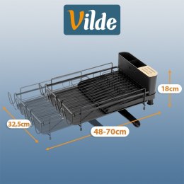 Suszarka do Naczyń Ociekacz Rozsuwany Czarny z Ociekaczem VILDE