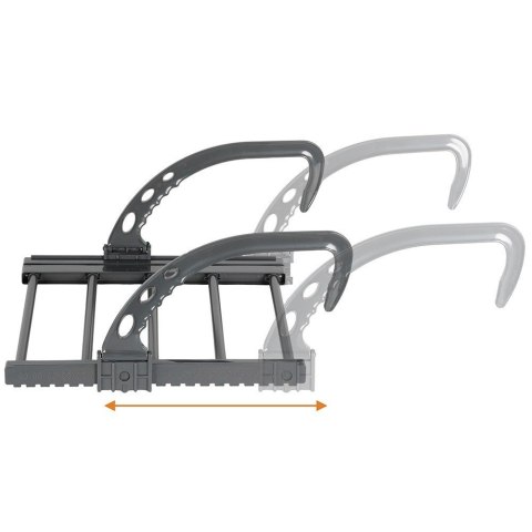 Suszarka na Pranie na Kaloryfer Rozsuwana Balkonowa Szara 60 cm VILDE