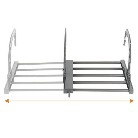 Suszarka na Pranie na Kaloryfer Rozsuwana Balkonowa Szara 60 cm VILDE