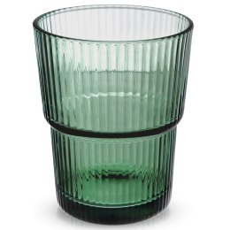 Szklanka do Napojów Wody Soków Drinków Zielona Ryflowana 400 ml