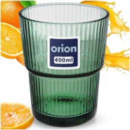 Szklanka do Napojów Wody Soków Drinków Zielona Ryflowana 400 ml