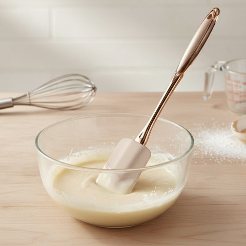 Szpatułka Kuchenna Silikonowa Beżowa Łopatka do Ciasta Patelni ORION 29,5cm