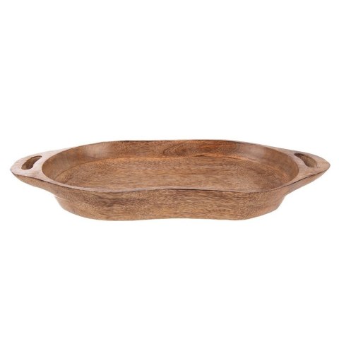 Taca Drewniana do Serwowania z Uchwytami Drewno Mangowca 42,5 cm
