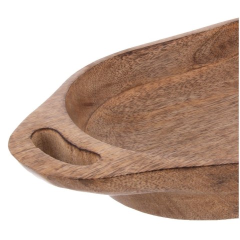 Taca Drewniana do Serwowania z Uchwytami Drewno Mangowca 42,5 cm