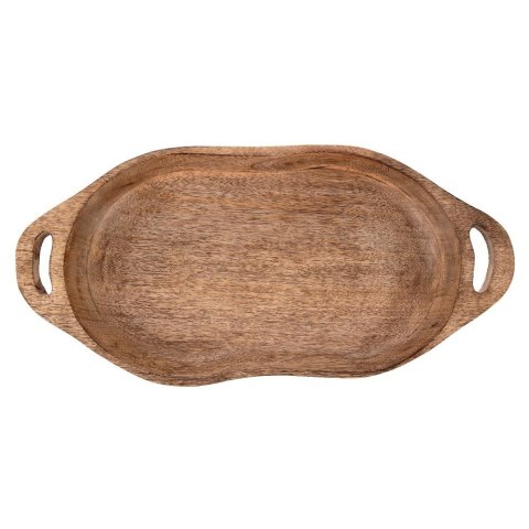 Taca Drewniana do Serwowania z Uchwytami Drewno Mangowca 42,5 cm