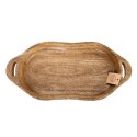Taca Drewniana do Serwowania z Uchwytami Drewno Mangowca 42,5 cm