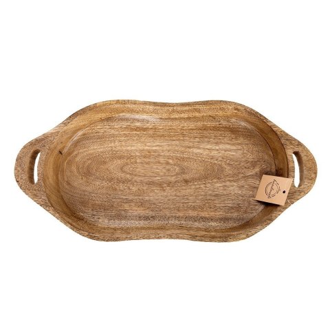 Taca Drewniana do Serwowania z Uchwytami Drewno Mangowca 42,5 cm