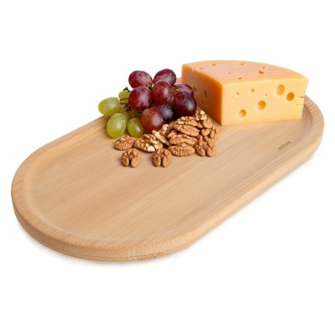 Talerz Drewniany Owalny do Serwowania Przekąsek Bambusowy 19 cm