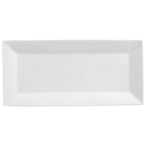 Talerz Porcelanowy Półmisek do Serwowania Przekąsek Biały Mona 35 x 17 cm