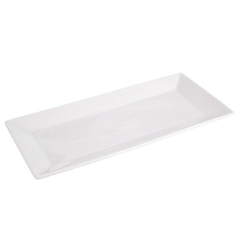 Talerz Porcelanowy Półmisek do Serwowania Przekąsek Biały Mona 35 x 17 cm