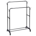 Wiekszak na Ubrania Loft Stojący Metalowy Czarny Pionowy VILDE 110x45x152cm
