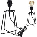 Lampa Stołowa Nocna Metalowa Czarna 21 cm VILDE do Biura i Pokoju