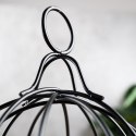 Lampion na Świece Świeczkę Tealight Metalowy Czarny Loft Solidny ORION 25cm
