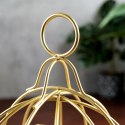 Lampion na Świeczkę Metalowy Złoty 25 cm ORION Klatka na Tealight