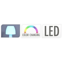 Lampka Lampa Stołowa Nocna Wieczorowa Led Wiele Kolorów Solidna VILDE 19 cm