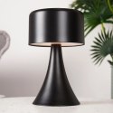 Lampka Nocna LED Metalowa Czarna Bezprzewodowa Stołowa Solidna VILDE 20,5cm
