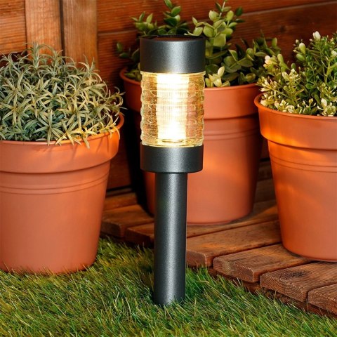 Lampka Ogrodowa Solarna led Wbijana 27 cm ORION Stal Nierdzewna
