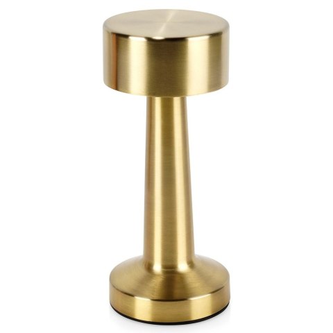Lampka Stołowa LED Złota 21 cm Akumulator 3 Tryby Ściemnianie USB