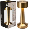 Lampka Stołowa LED Złota 21 cm Akumulator 3 Tryby Ściemnianie USB
