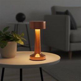 Lampka Stołowa LED Złota 21 cm Akumulator 3 Tryby Ściemnianie USB