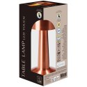 Lampka Stołowa LED Złota 21 cm Akumulator 3 Tryby Ściemnianie USB