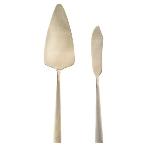 Łopatka i Nóż do Ciasta Stal Nierdzewna Złota 2 Sztuki EXCELLENT HOUSEWARE