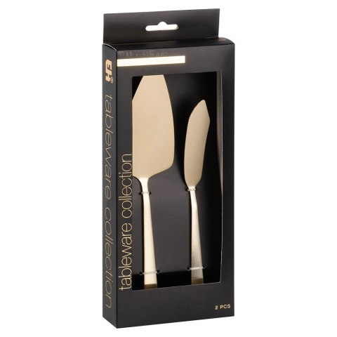 Łopatka i Nóż do Ciasta Stal Nierdzewna Złota 2 Sztuki EXCELLENT HOUSEWARE