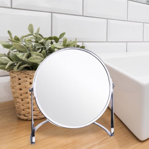 Lusterko Kosmetyczne do Makijażu na Stojaku Dwustronne Solidne ORION 17 cm