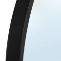 Lustro Ścienne Drewniane Czarne Okrągłe VILDE 50 cm