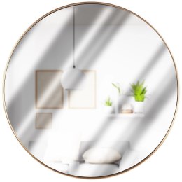 Lustro Ścienne Złote Okrągłe 50 cm VILDE Metalowa Rama Styl Glamour