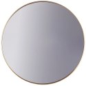 Lustro Ścienne Złote Okrągłe 50 cm VILDE Metalowa Rama Styl Glamour