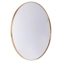 Lustro Ścienne Złote Okrągłe 50 cm VILDE Metalowa Rama Styl Glamour