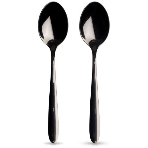 Łyżeczki do Herbaty Stal Nierdzewna Czarne BLACK 2 Szt. 14,5 cm ORION